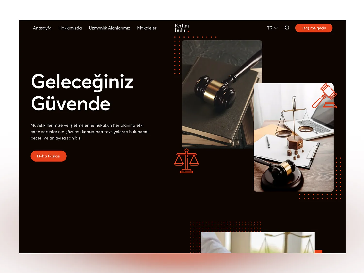 Av. Ferhat Bulut hukuk bürosu web sitesi tasarımı — Klyne Creative Studio