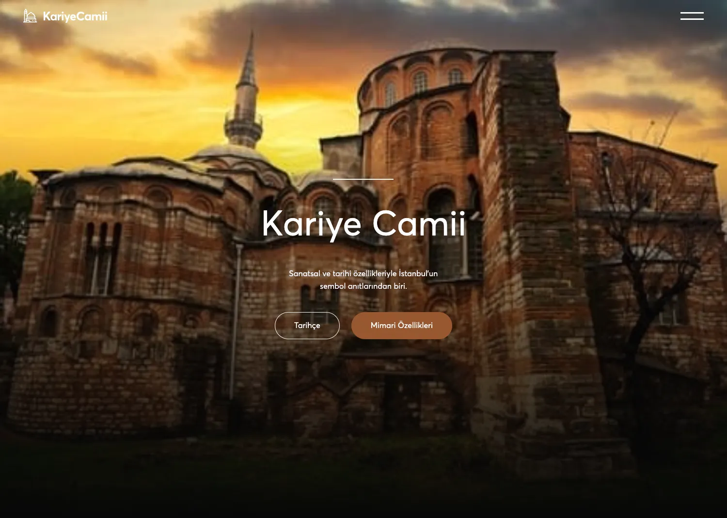 Kariye Camii Webflow web sitesi tasarımı — Klyne Creative Studio